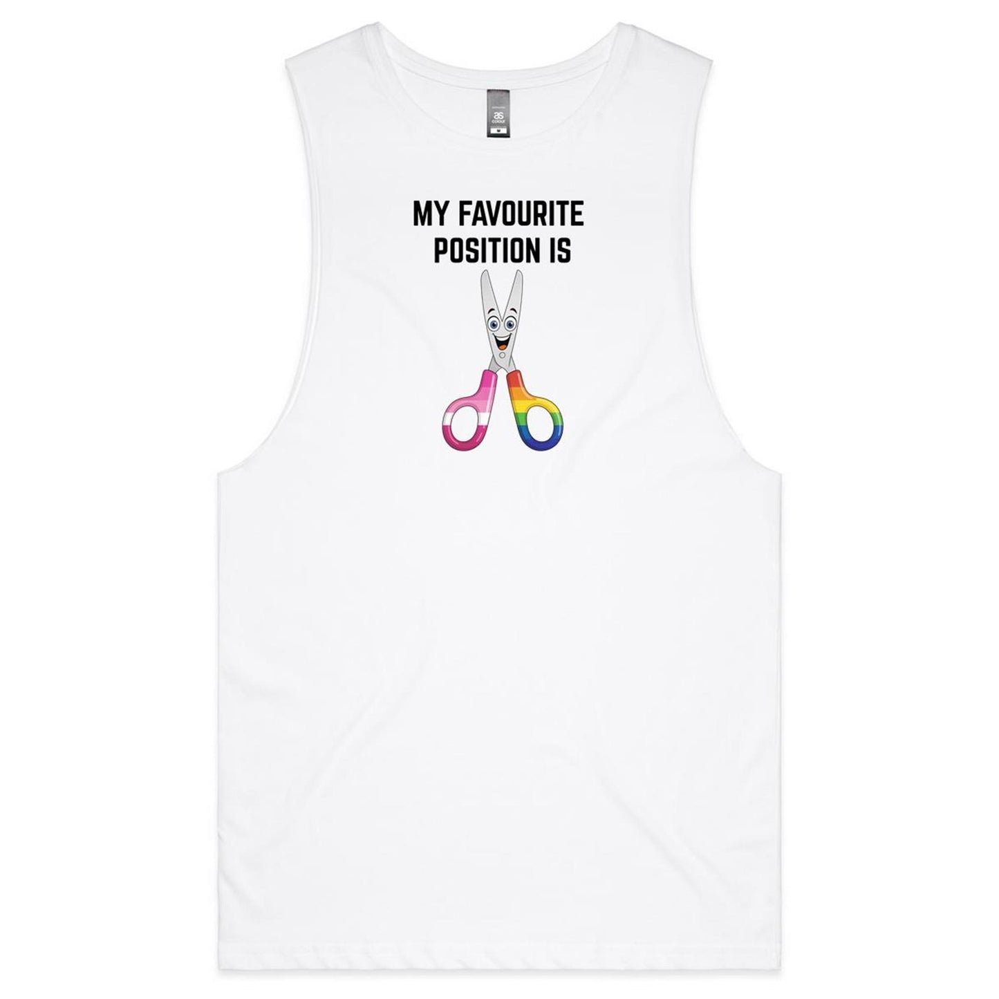 My Favourite Position - Black -  Tank Top Tee