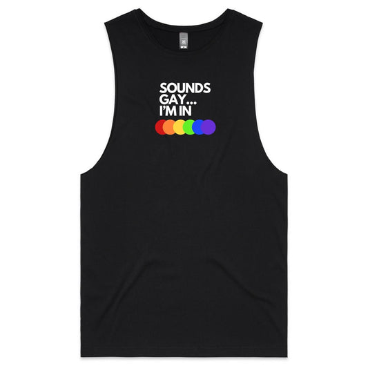 Sounds Gay - White - Tank Top Tee