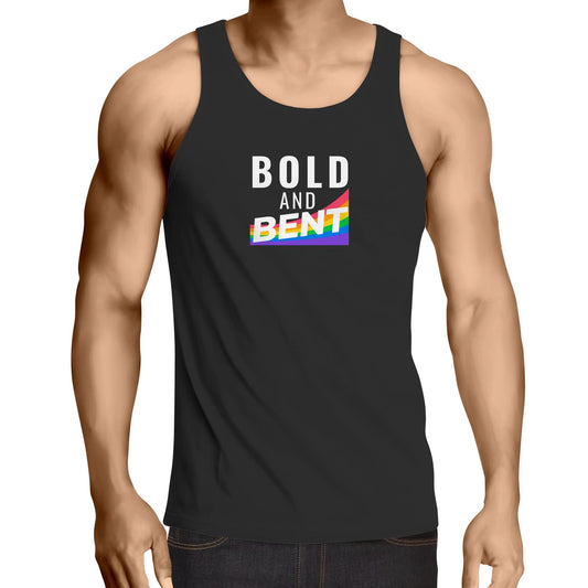 Bold and Bent - White -  Singlet Top
