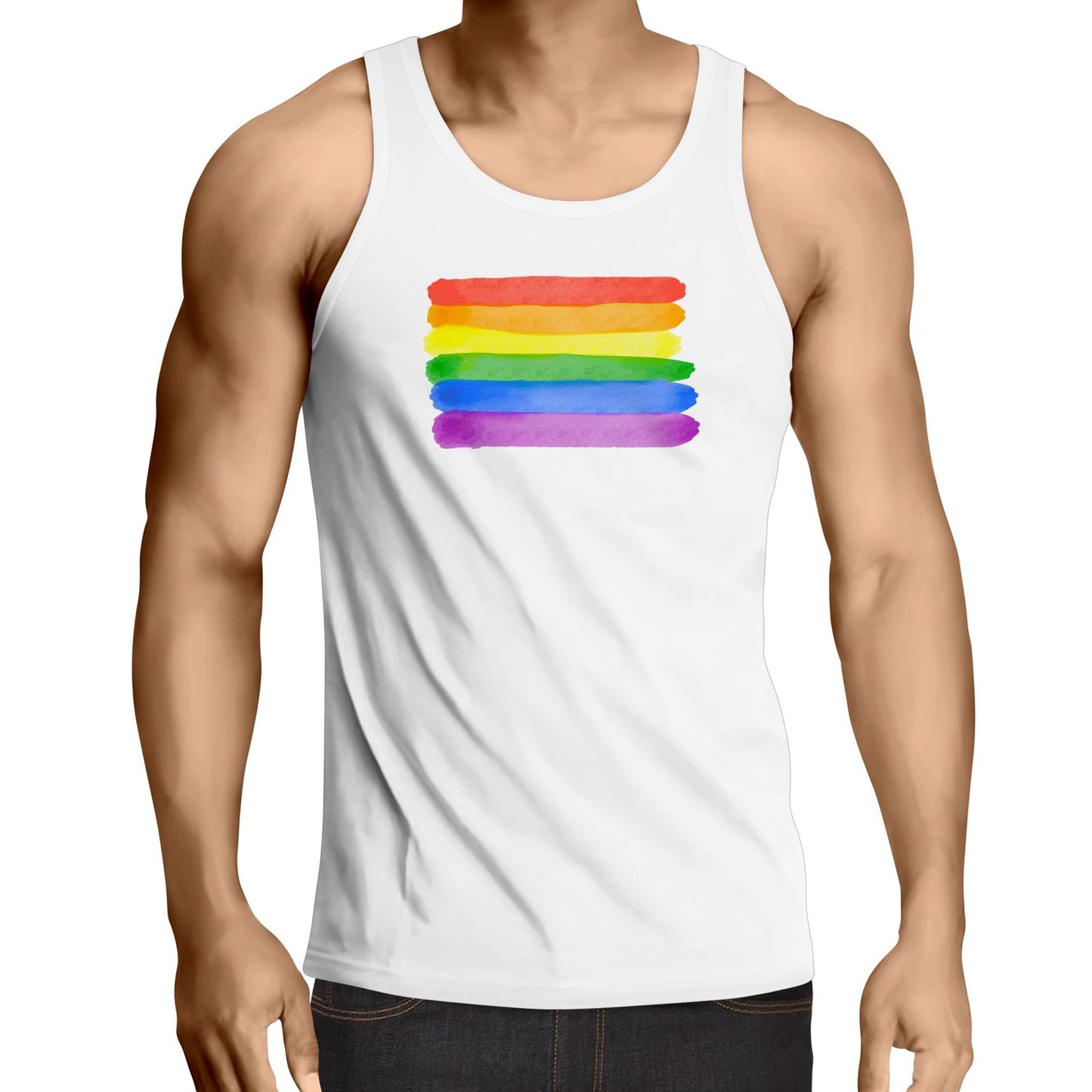 Rainbow Pride - Large - Singlet Top