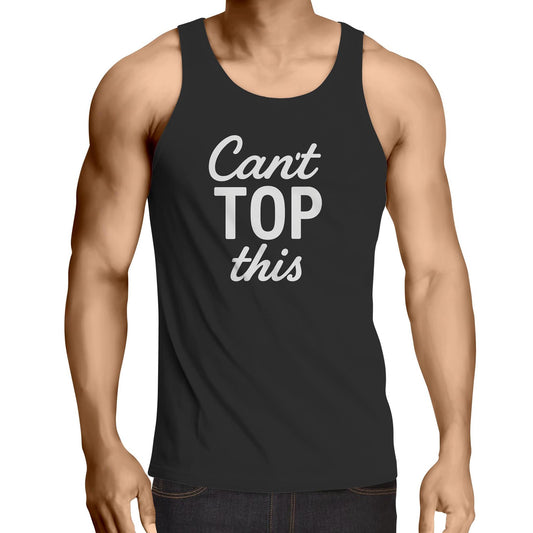 Can't Top This - White - Singlet Top