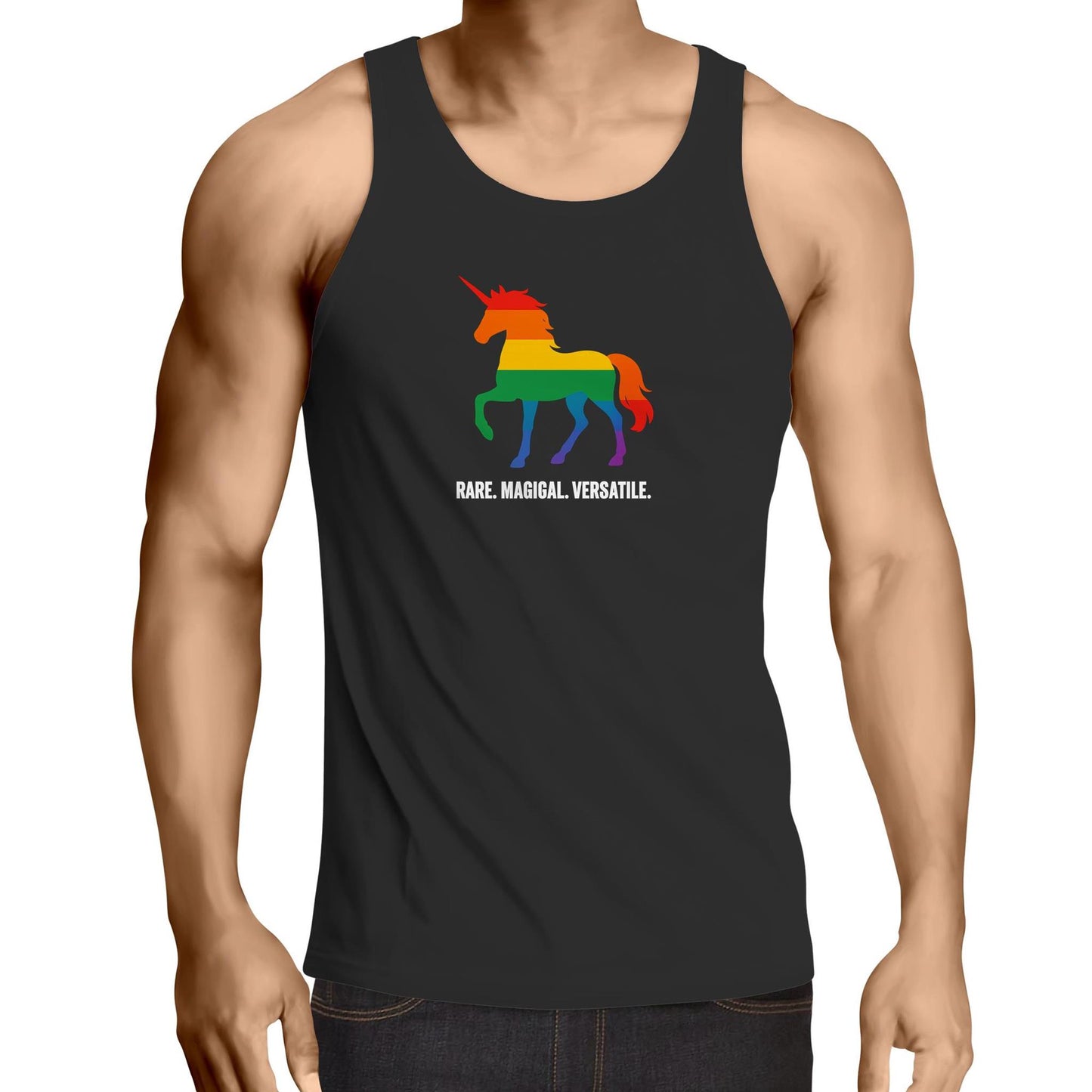 Unicorn - Rare. Magical, Versatile. - Centre - Singlet Top