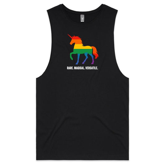 Unicorn - Rare. Magical, Versatile. - Centre - Tank Top Tee