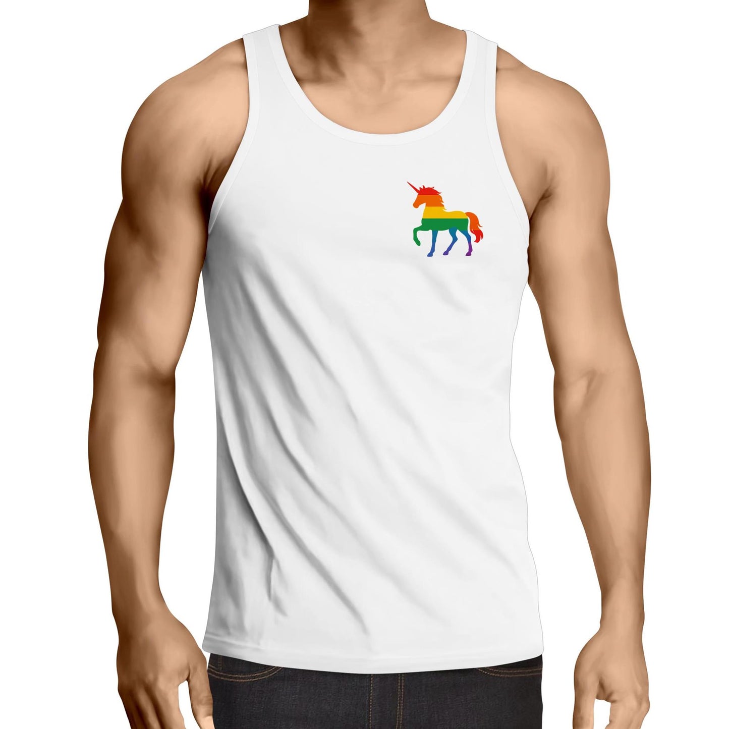 Unicorn - Badge - Singlet Top