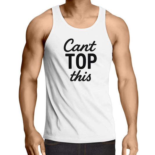 Can't Top This - Black - Singlet Top
