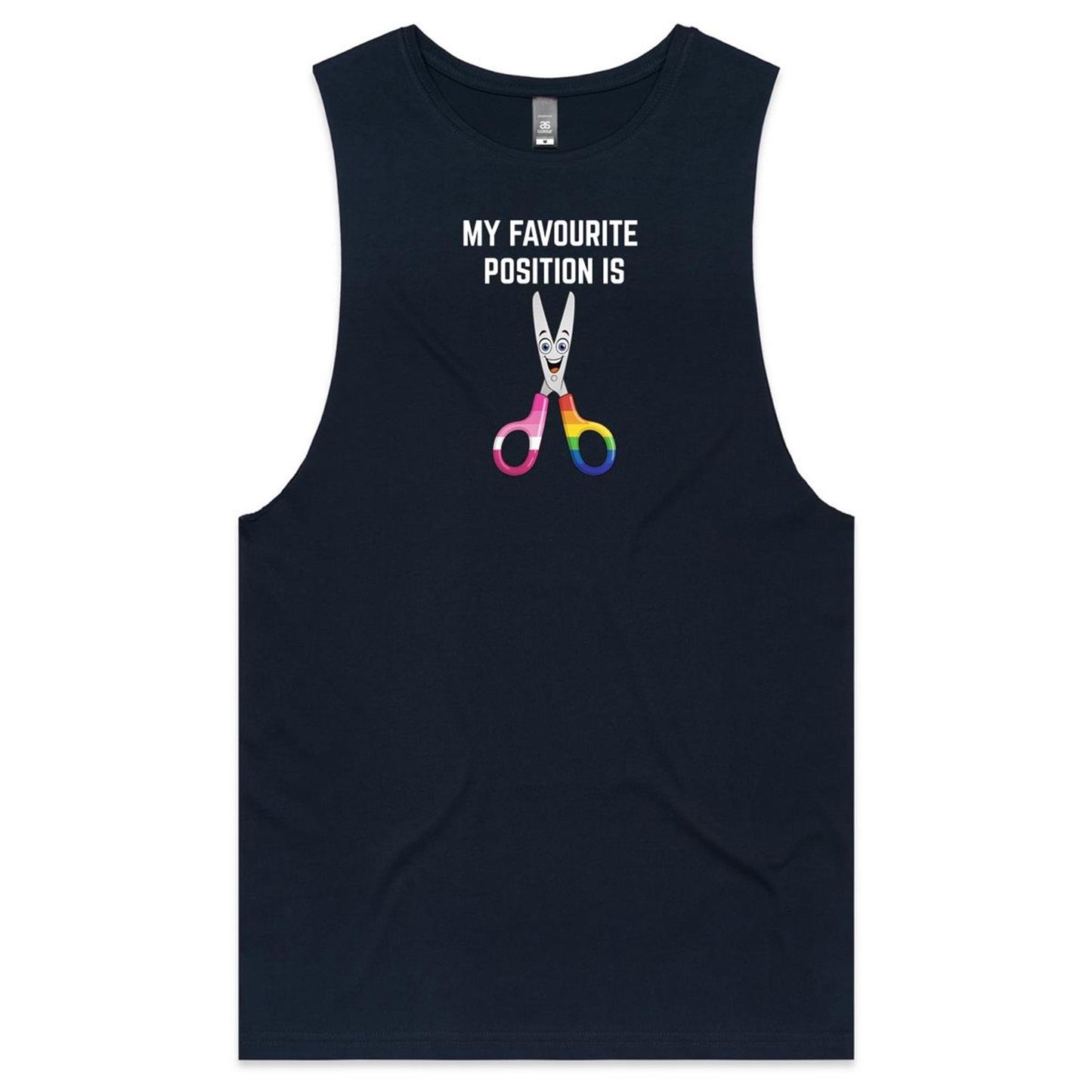 My Favourite Position - White - Tank Top Tee