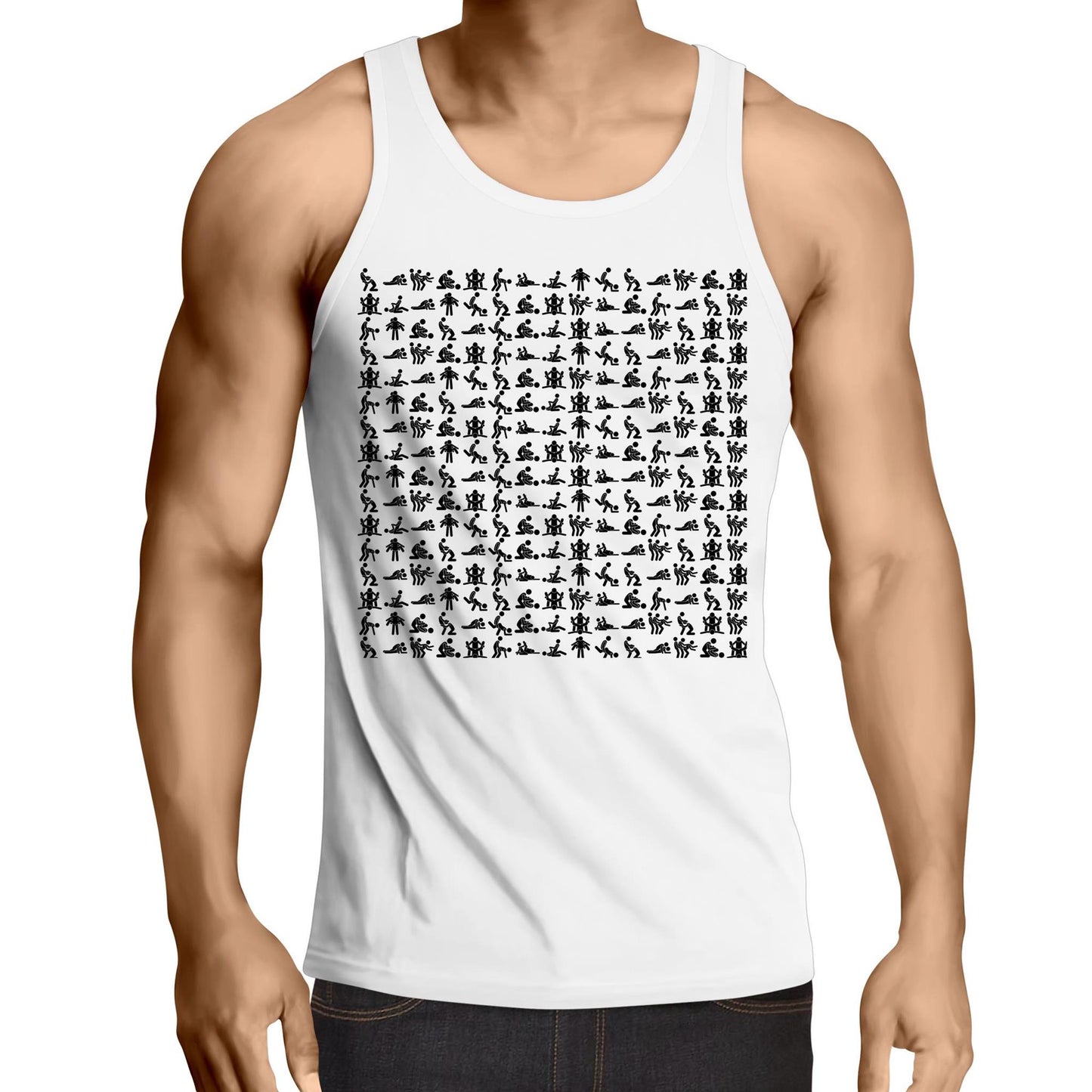 Icons - Black - Singlet Top