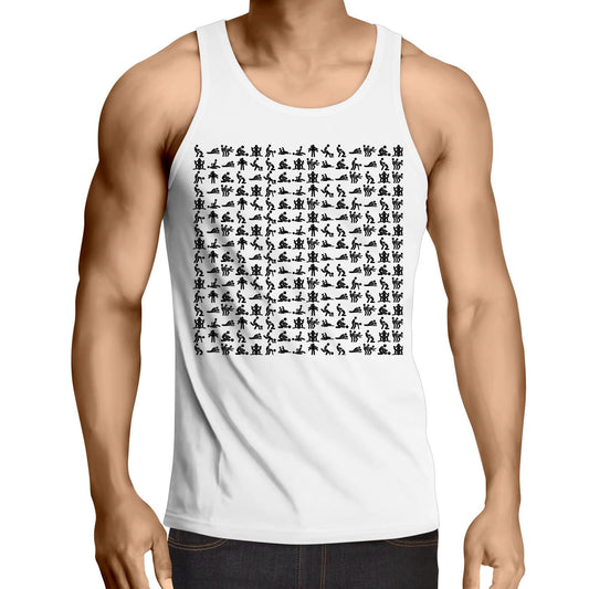 Icons - Black - Singlet Top