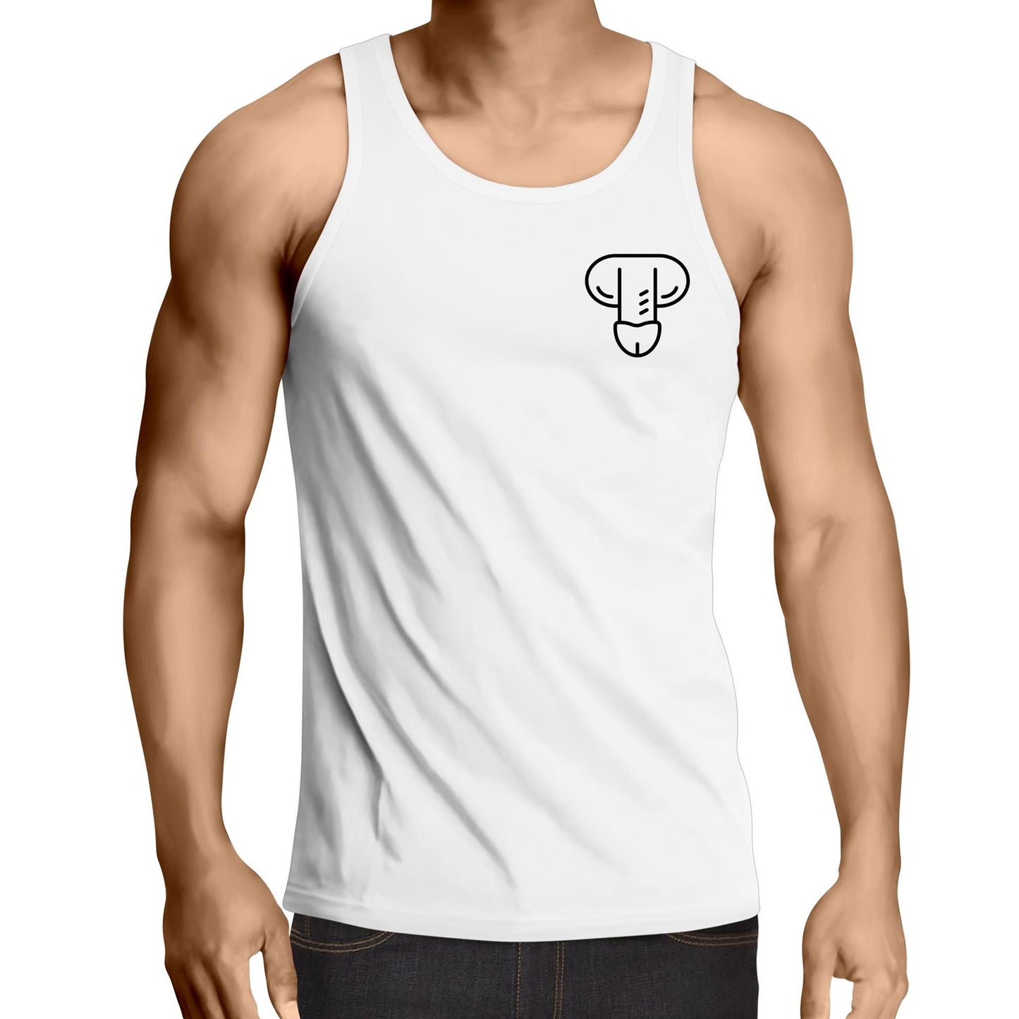 Penis - Black -  Singlet Top