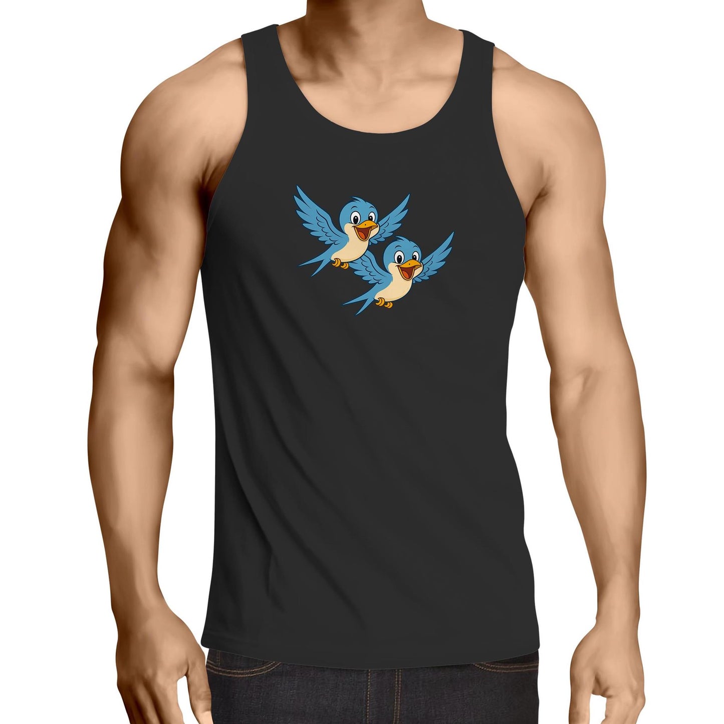 Swallows - Birds - Singlet Top