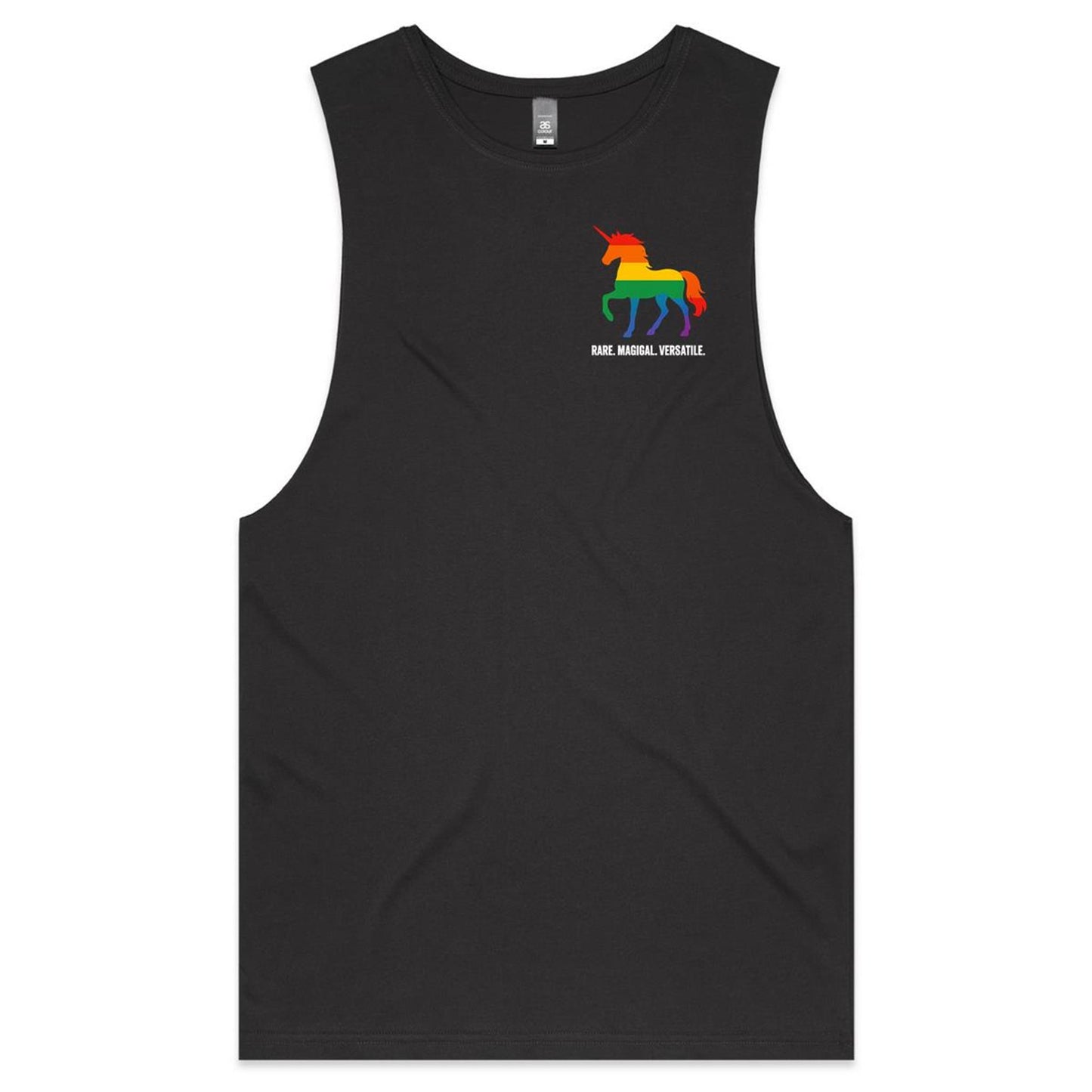 Unicorn - Rare. Magical, Versatile. - Badge - Tank Top Tee