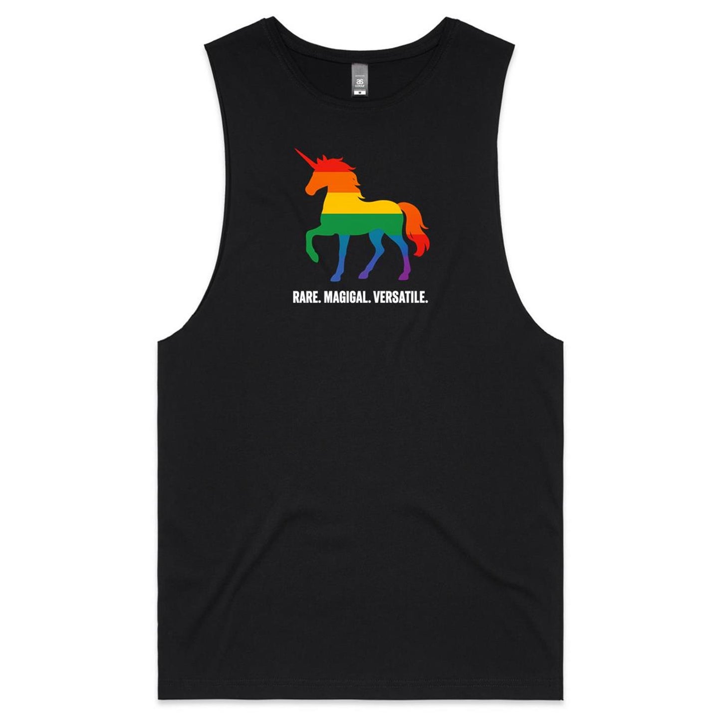 Unicorn - Rare. Magical, Versatile. - Centre - Tank Top Tee