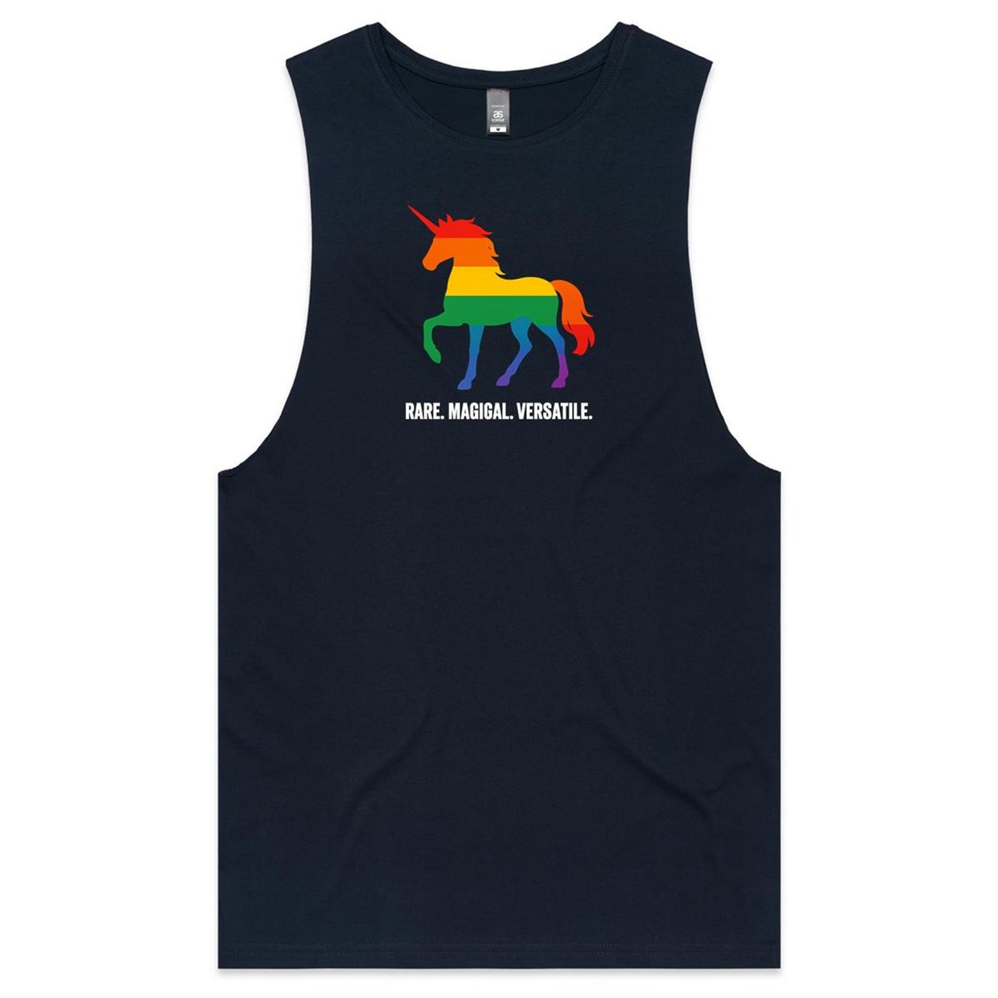 Unicorn - Rare. Magical, Versatile. - Centre - Tank Top Tee