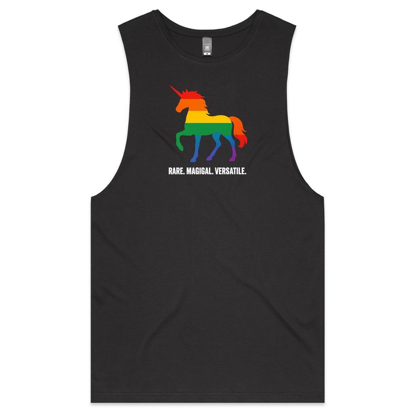 Unicorn - Rare. Magical, Versatile. - Centre - Tank Top Tee