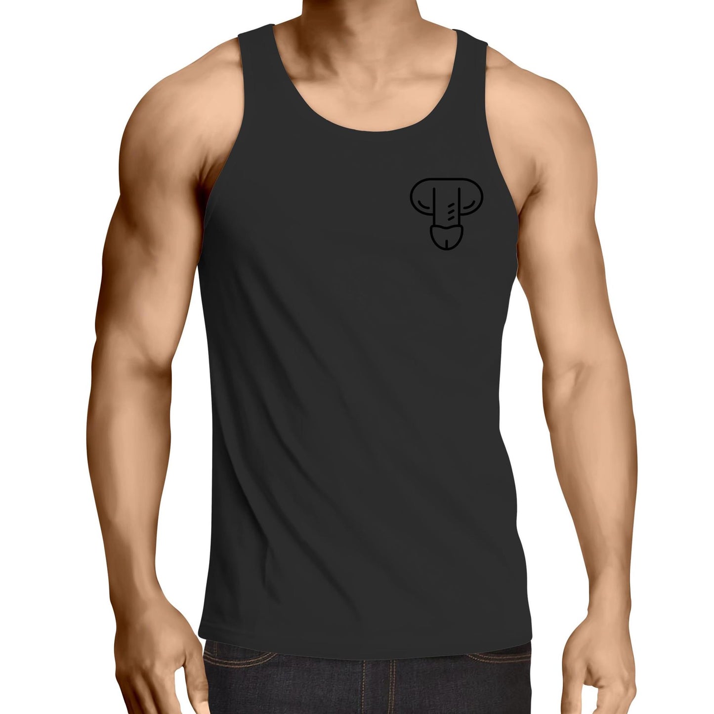 Penis - Black -  Singlet Top